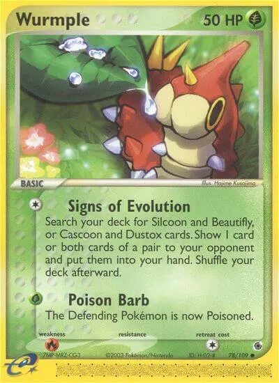 Wurmple, Pokémon card RS 78 — Ruby & Sapphire set