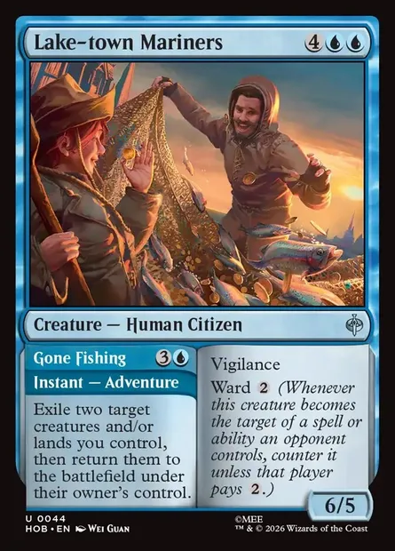 Lake-town Mariners // Gone Fishing, Magic card HOB 44 — The Hobbit set