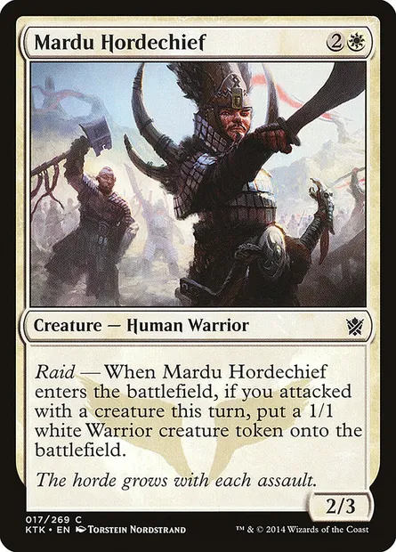 Mardu Hordechief, Magic card KTK 17 — Khans of Tarkir set