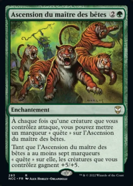 Ascension du maître des bêtes, carte Magic NCC 283 — extension New Capenna Commander