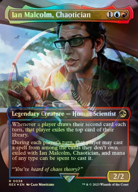 Ian Malcolm, Chaotician, Magic card REX 38 — Jurassic World Collection set