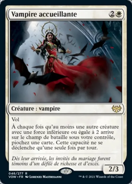 Vampire accueillante, carte Magic VOW 46 — extension Innistrad : noce écarlate