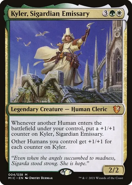 Kyler, Sigardian Emissary, Magic card MIC 4 — Midnight Hunt Commander set