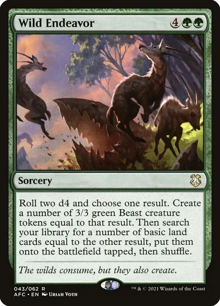 Wild Endeavor, Magic card AFC 43 — Forgotten Realms Commander set
