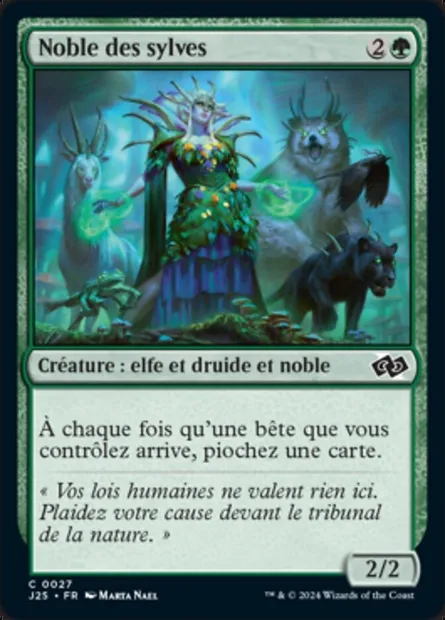 Noble des sylves, carte Magic J25 27 — extension Foundations Jumpstart