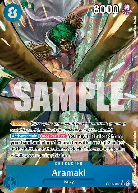 Aramaki, carte One Piece OP06-043 — extension ONE PIECE CARD THE BEST
