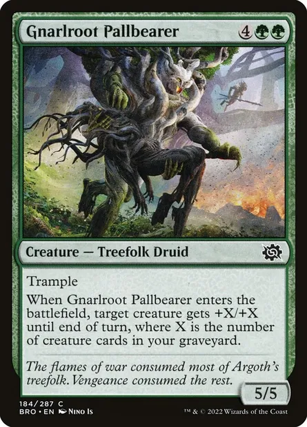 Gnarlroot Pallbearer, Magic card BRO 184 — The Brothers' War set