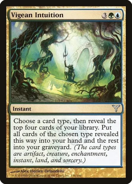Vigean Intuition, Magic card DIS 136 — Dissension set