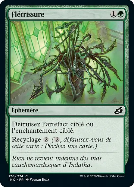 Flétrissure, carte Magic IKO 176 — extension Ikoria: Lair of Behemoths