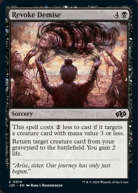 Revoke Demise, Magic card J25 10 — Foundations Jumpstart set
