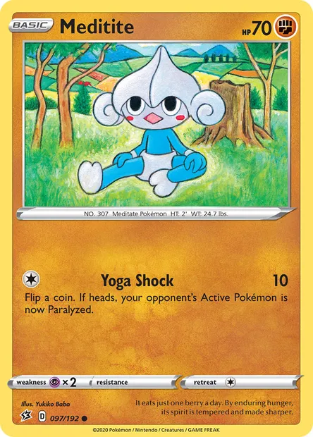 Meditite, Pokémon card RCL 97 — Rebel Clash set