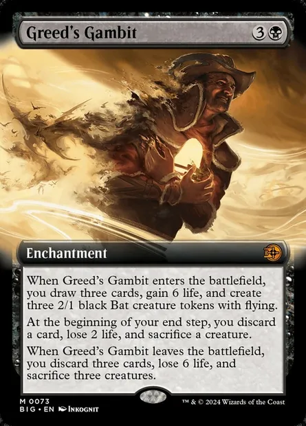 Greed's Gambit, Magic card BIG 73 — The Big Score set