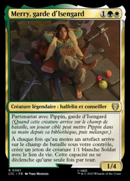 Merry, garde d'Isengard, carte Magic LTC 61 — extension Tales of Middle-earth Commander