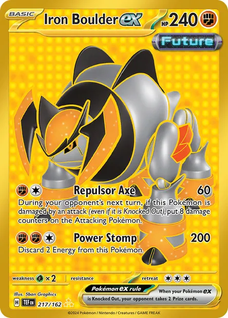 Iron Boulder ex, Pokémon card TEF 217 — Temporal Forces set