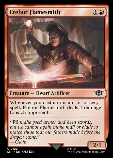 Erebor Flamesmith, Magic card LTR 122 — The Lord of the Rings: Tales of Middle-earth set