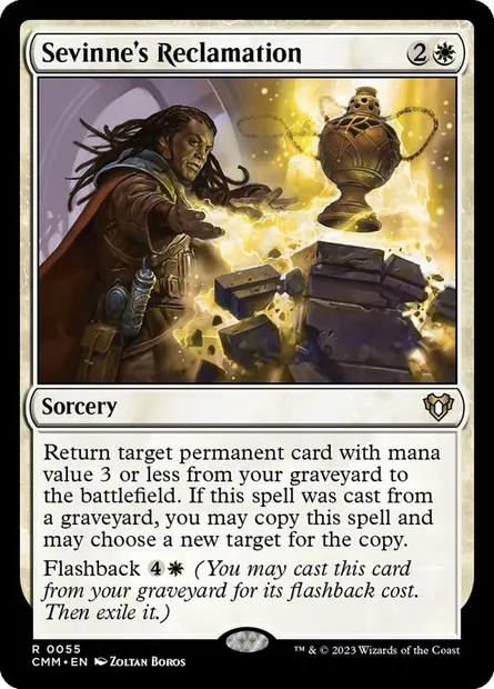 Sevinne's Reclamation, Magic card CMM 55 — Commander Masters set
