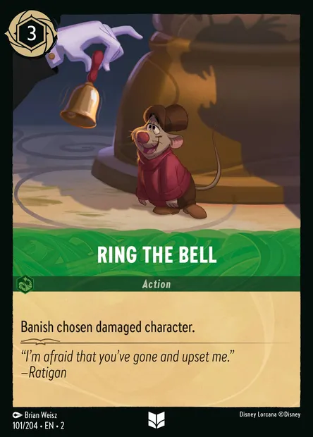 Ring the Bell, Disney Lorcana card CH2-101 — Rise of the Floodborn set