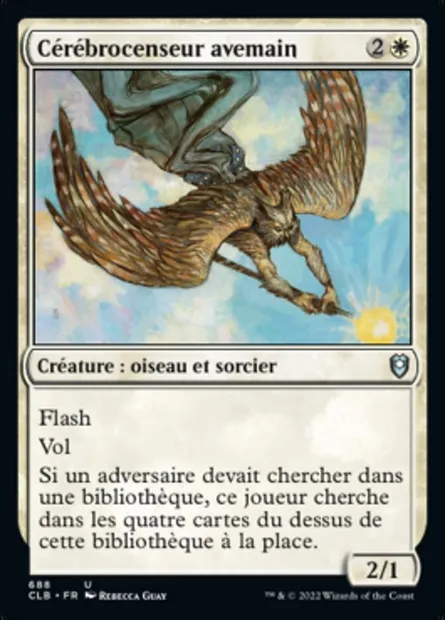 Cérébrocenseur avemain, carte Magic CLB 688 — extension Commander Légendes : la bataille de la Porte de Baldur