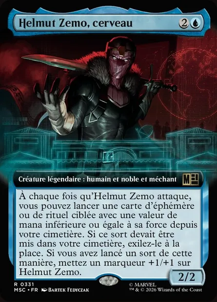 Helmut Zemo, cerveau, carte Magic MSC 331 — extension Marvel Super Heroes Commander