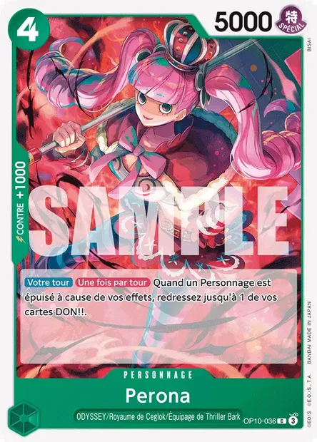 Perona, carte One Piece OP10-036 — extension SANG ROYAL