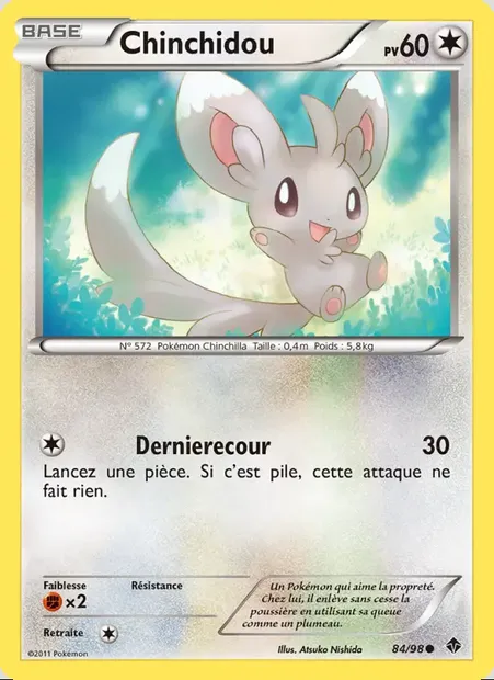 Chinchidou, carte Pokémon EPO 84 — extension Pouvoirs Émergents