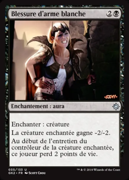 Blessure d'arme blanche, carte Magic GK2 35 — extension RNA Guild Kit