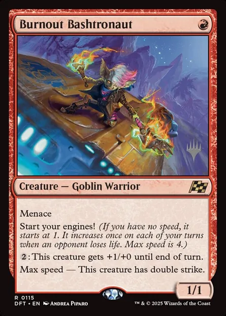 Burnout Bashtronaut, Magic card PDFT 115p — Aetherdrift Promos set