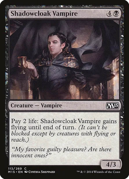 Shadowcloak Vampire, Magic card M15 113 — Magic 2015 set