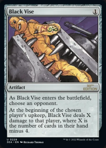 Black Vise, Magic card 30A 229 — 30th Anniversary Edition set