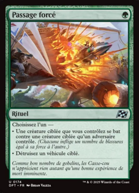 Passage forcé, carte Magic DFT 174 — extension Aetherdrift
