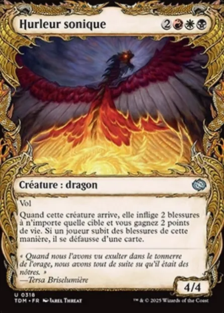 Hurleur sonique, carte Magic TDM 318 — extension Tarkir: Dragonstorm