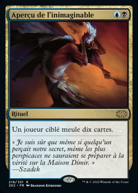 Aperçu de l'inimaginable, carte Magic 2X2 218 — extension Double Masters 2022