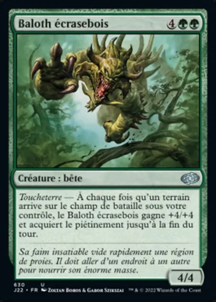 Baloth écrasebois, carte Magic J22 630 — extension Jumpstart 2022
