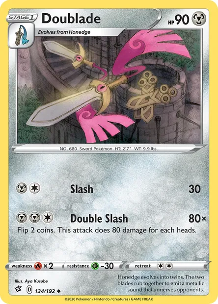 Doublade, Pokémon card RCL 134 — Rebel Clash set