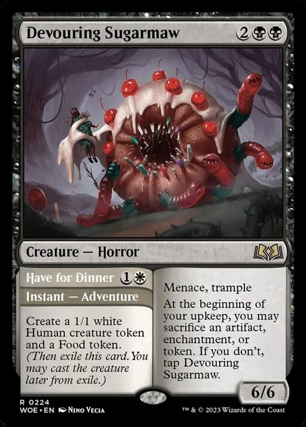 Devouring Sugarmaw // Have for Dinner, Magic card WOE 224 — Wilds of Eldraine set