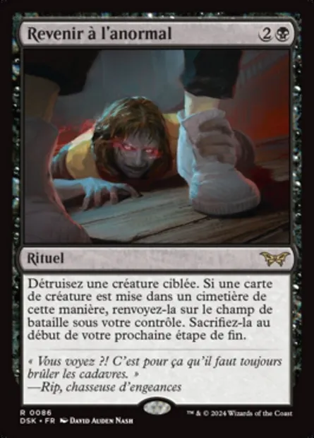 Revenir à l'anormal, carte Magic DSK 86 — extension Duskmourn: House of Horror