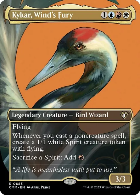 Kykar, Wind's Fury, Magic card CMM 683 — Commander Masters set