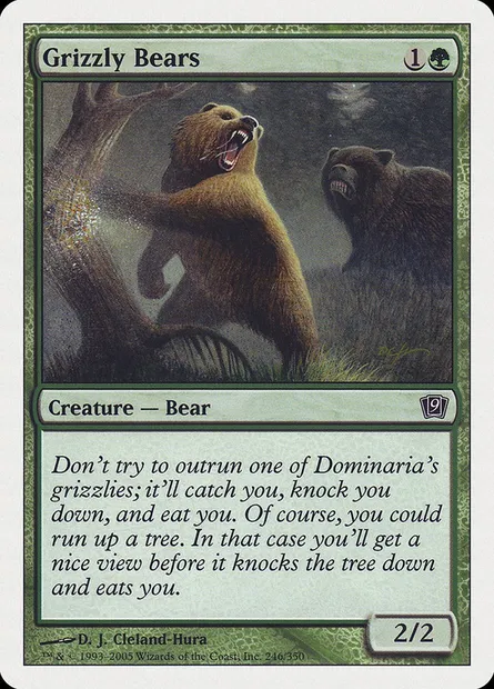 Grizzly Bears, Magic card 9ED 246 — Ninth Edition set