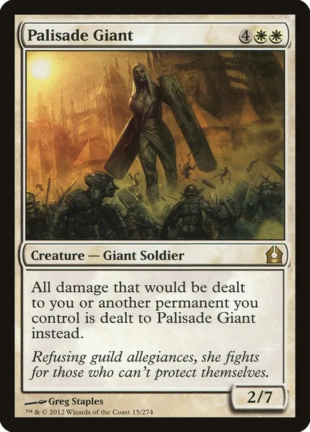 Palisade Giant, Magic card RTR 15 — Return to Ravnica set