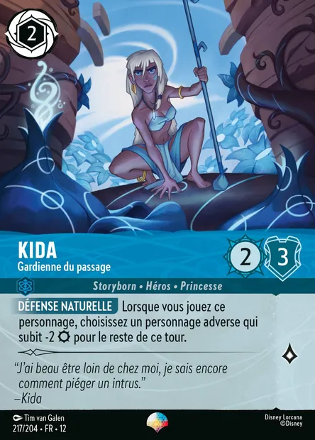 Kida - Gardienne du passage, carte Disney Lorcana CH12-217 — extension Contrées Inconnues