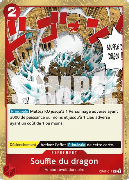 Souffle du dragon, carte One Piece OP07-017 — extension 500 YEARS IN THE FUTURE