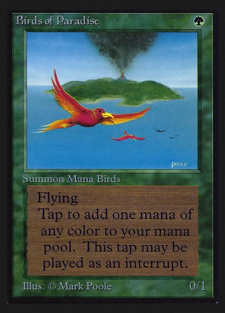 Oiseaux de paradis, carte Magic CEI 187 — extension Intl. Collectors' Edition