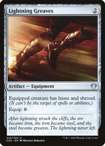 Lightning Greaves, Magic card C20 245 — Commander 2020 set