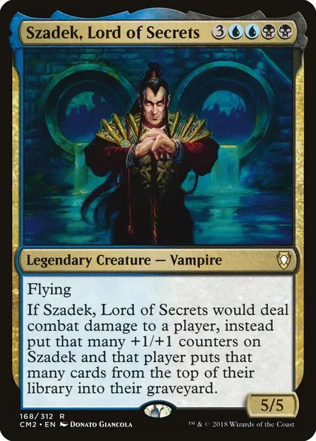 Szadek, Lord of Secrets, Magic card CM2 168 — Commander Anthology Volume II set