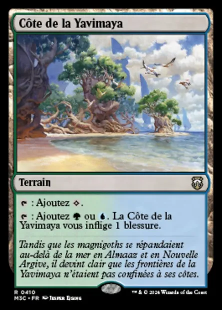 Côte de la Yavimaya, carte Magic M3C 410 — extension Modern Horizons 3 Commander