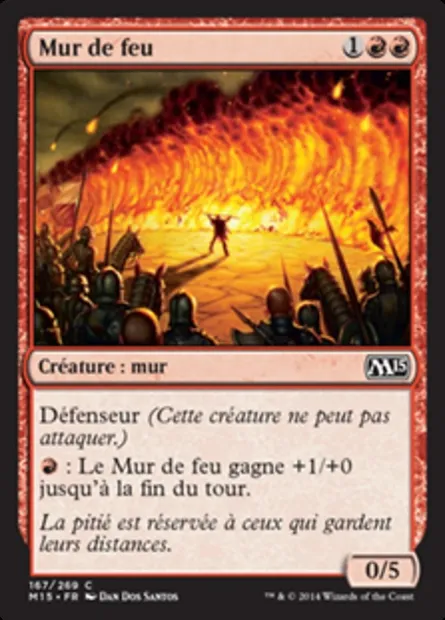 Mur de feu, carte Magic M15 167 — extension Magic 2015