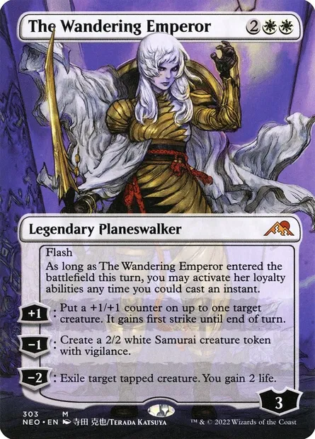 The Wandering Emperor, Magic card NEO 303 — Kamigawa: Neon Dynasty set