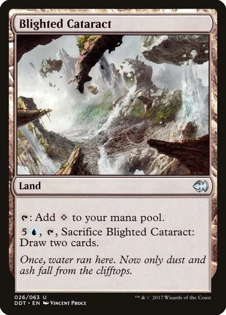 Blighted Cataract, Magic card DDT 26 — Duel Decks: Merfolk vs. Goblins set