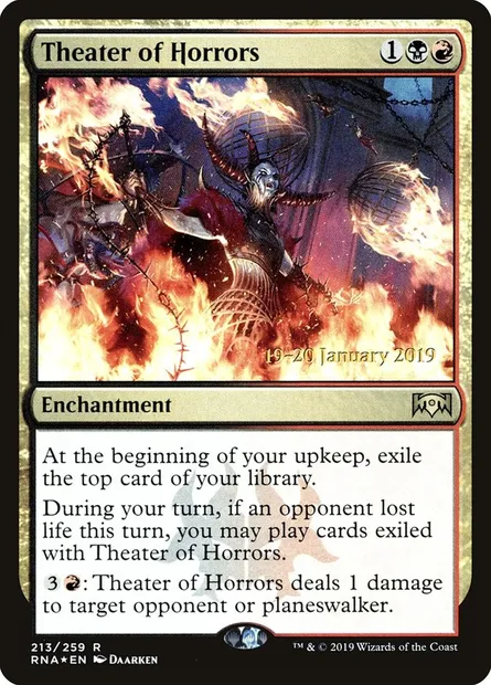 Théâtre des horreurs, carte Magic PRNA 213s — extension Ravnica Allegiance Promos