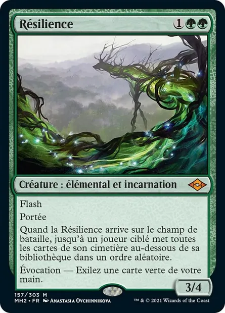 Résilience, carte Magic MH2 157 — extension Horizons du Modern 2